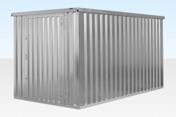 4M X 2.1M Flat Pack Container Store – Galvanised - Image 5